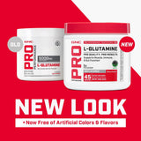 GNC Pro Performance L-Glutamine 5000mg powder in a scoop