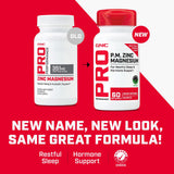 GNC Pro Performance Zinc Magnesium 351mg Nighttime Blend packaging