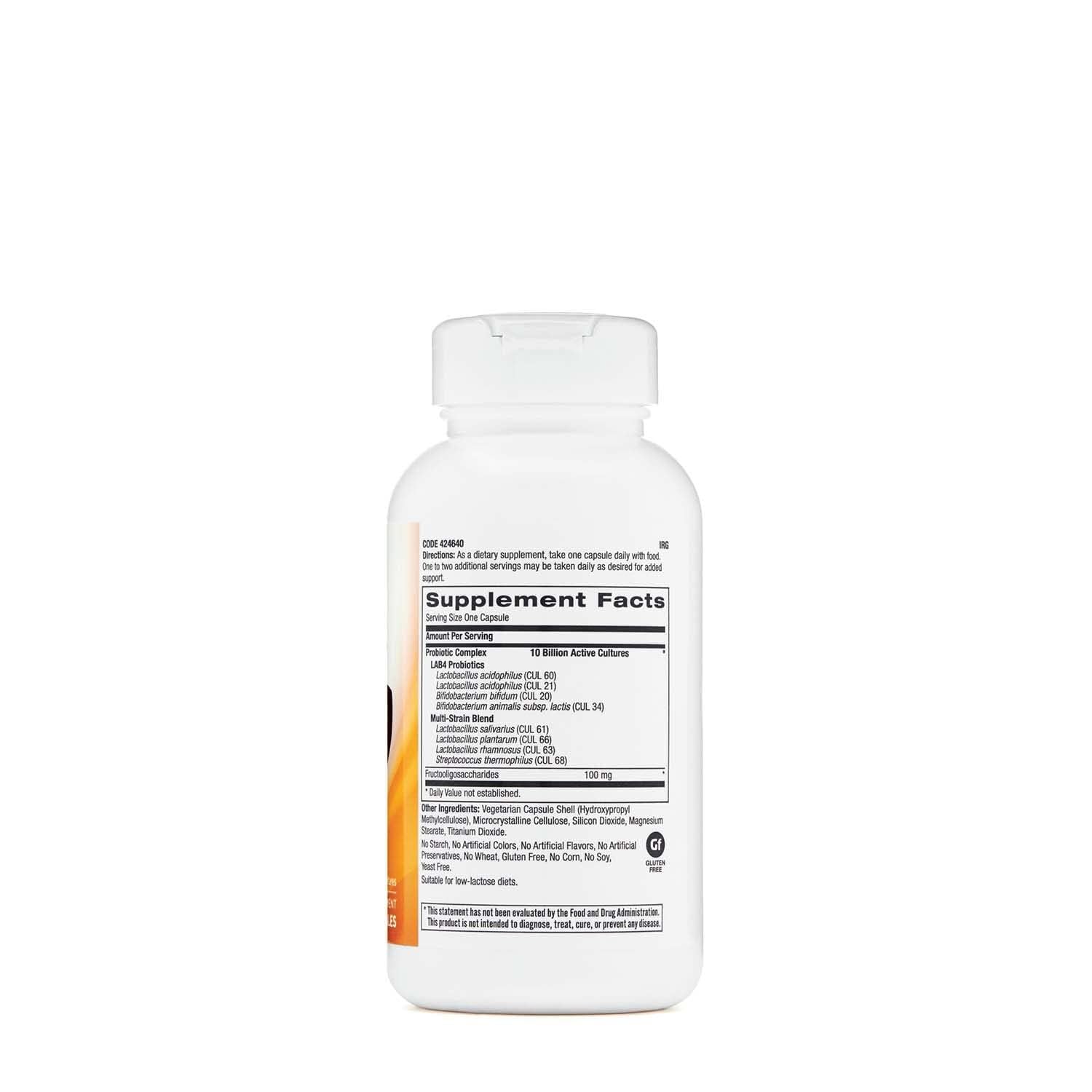 GNC Probiotic Acidophilus bottle side view with label