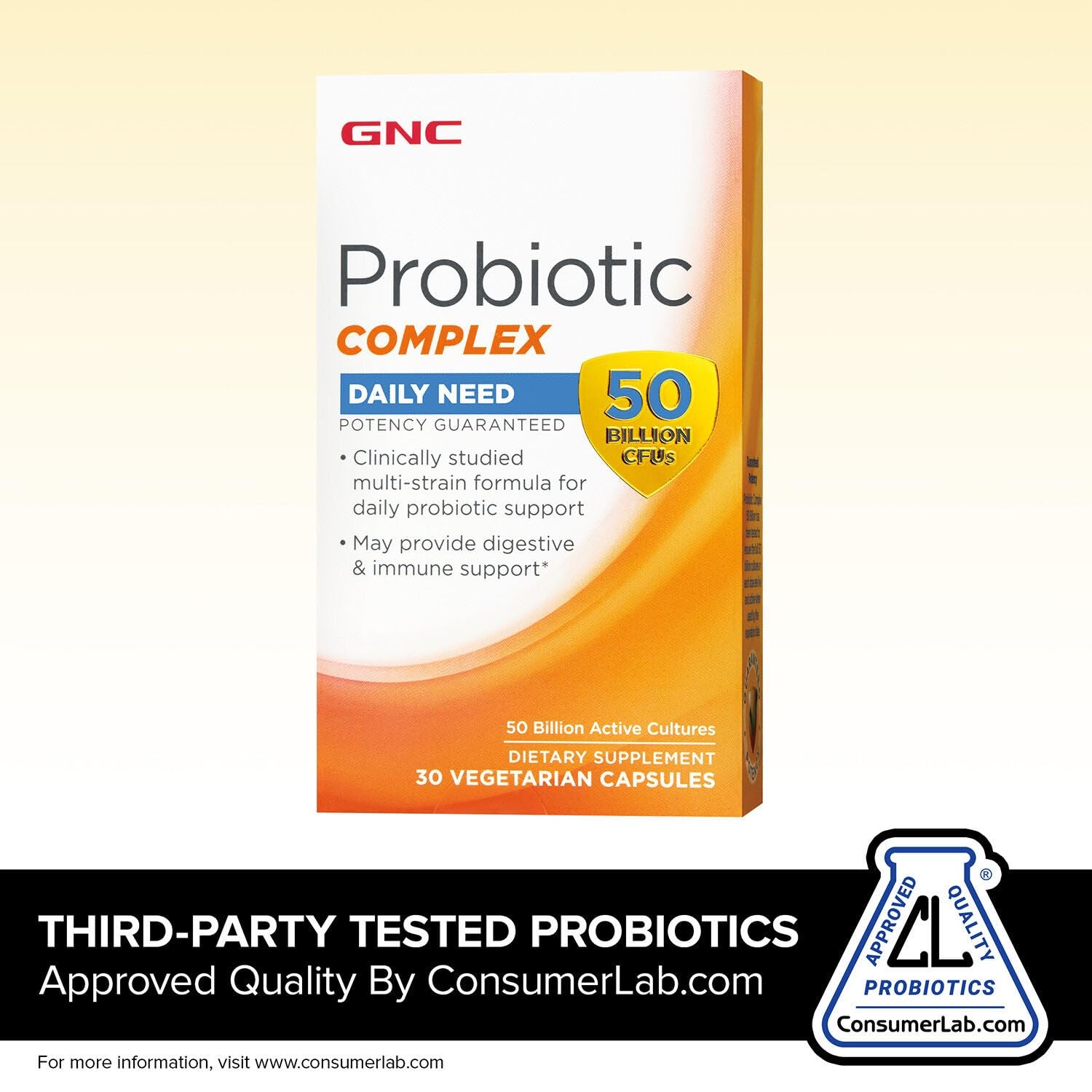GNC Probiotic Complex Daily Need bottle top view