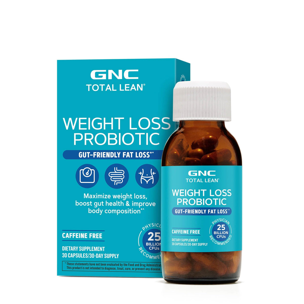 GNC Total Lean Probiotic 25 Billion CFU 60 Tablets front view