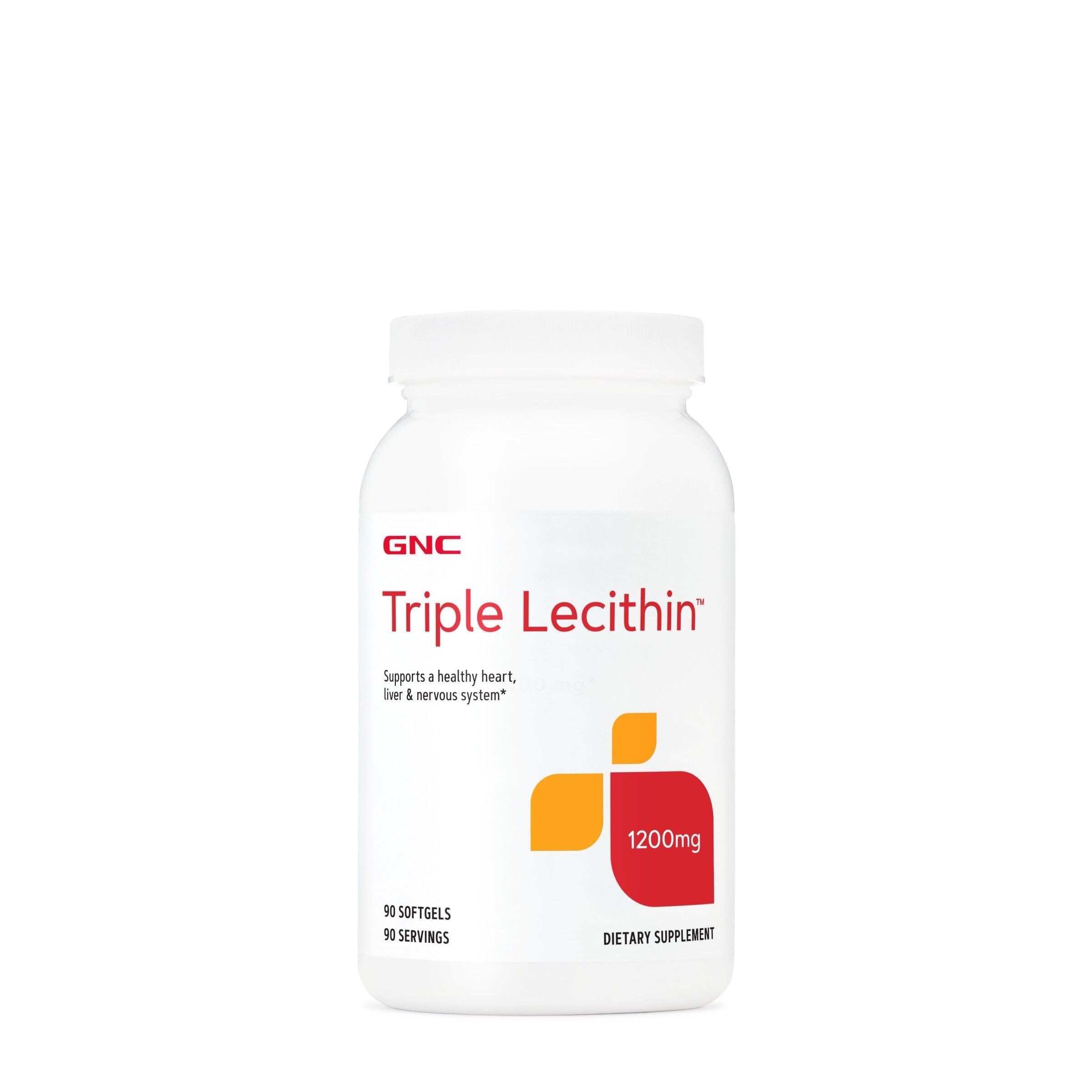 GNC Triple Lecithin 1200mg Softgels front view