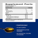 GNC Triple Strength Fish Oil 1000mg liquid inside a spoon