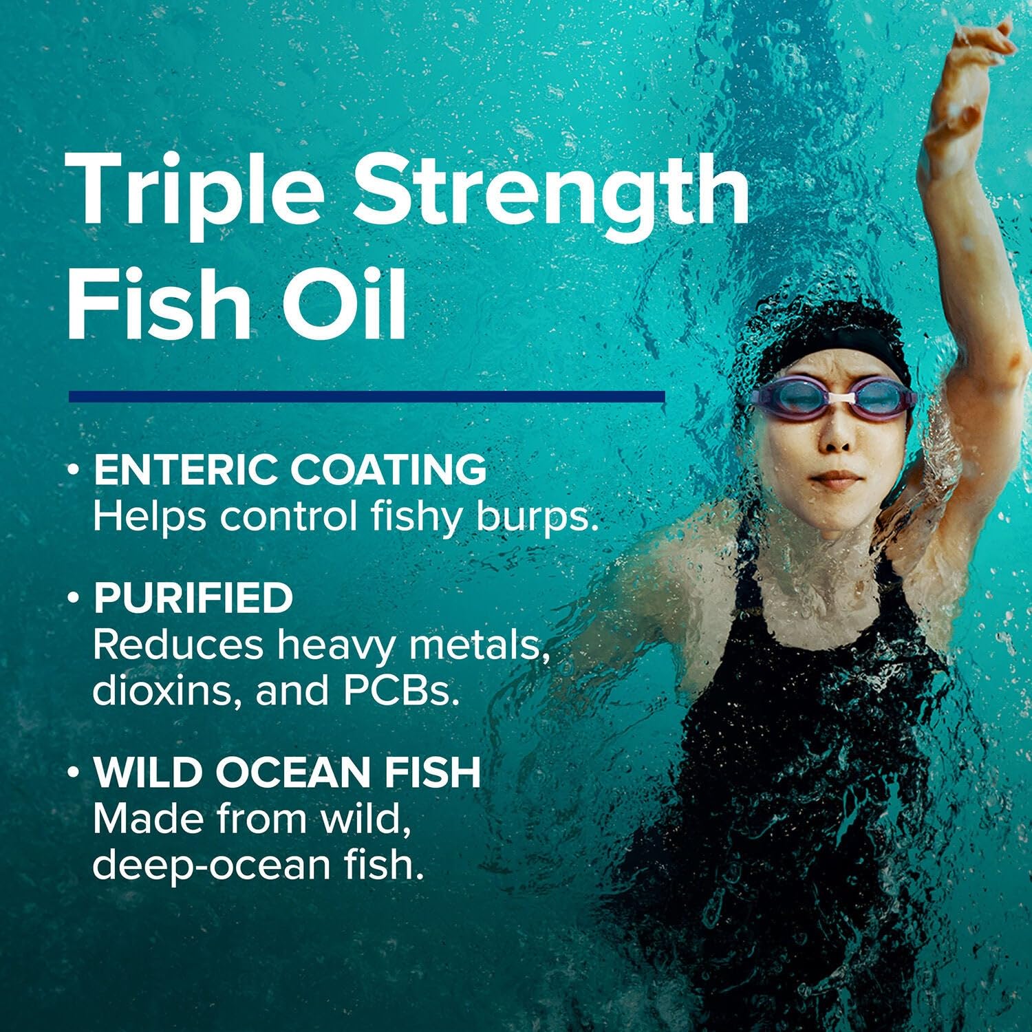GNC Triple Strength Fish Oil bottle with packaging