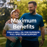 GNC Triple Strength Fish Oil Plus Krill Oil softgels side view