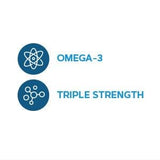 GNC Triple Strength Fish Oil softgel on a table