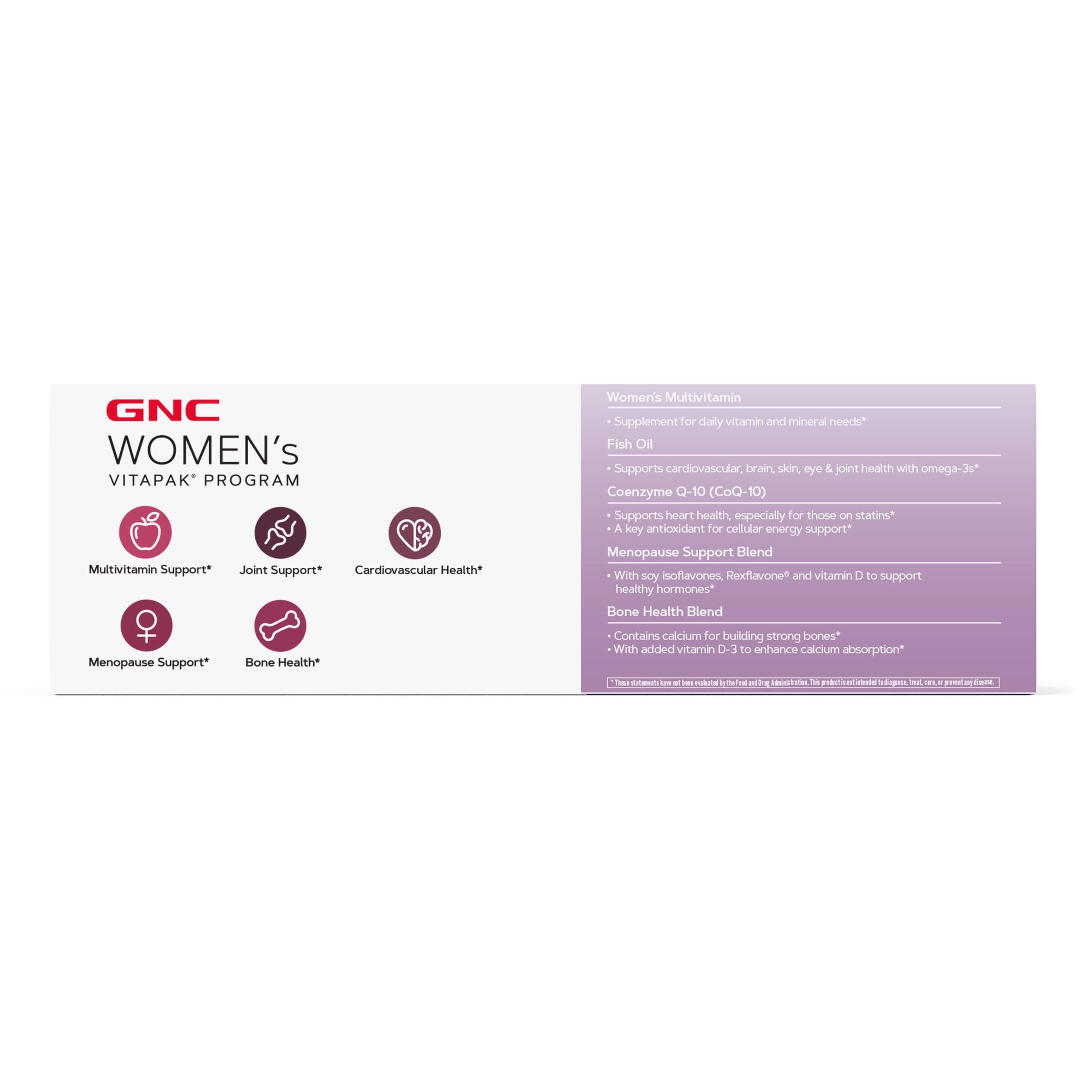 GNC Women's Multivitamin 64g side view