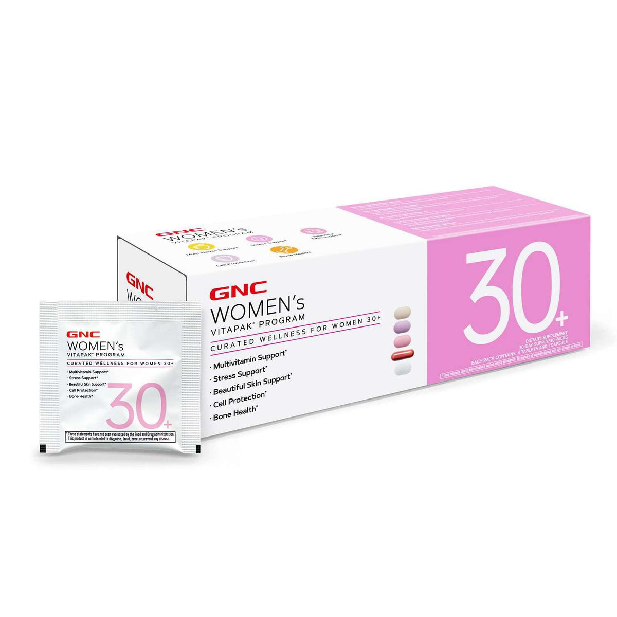 GNC Women's Multivitamin Supplement 30+ front view