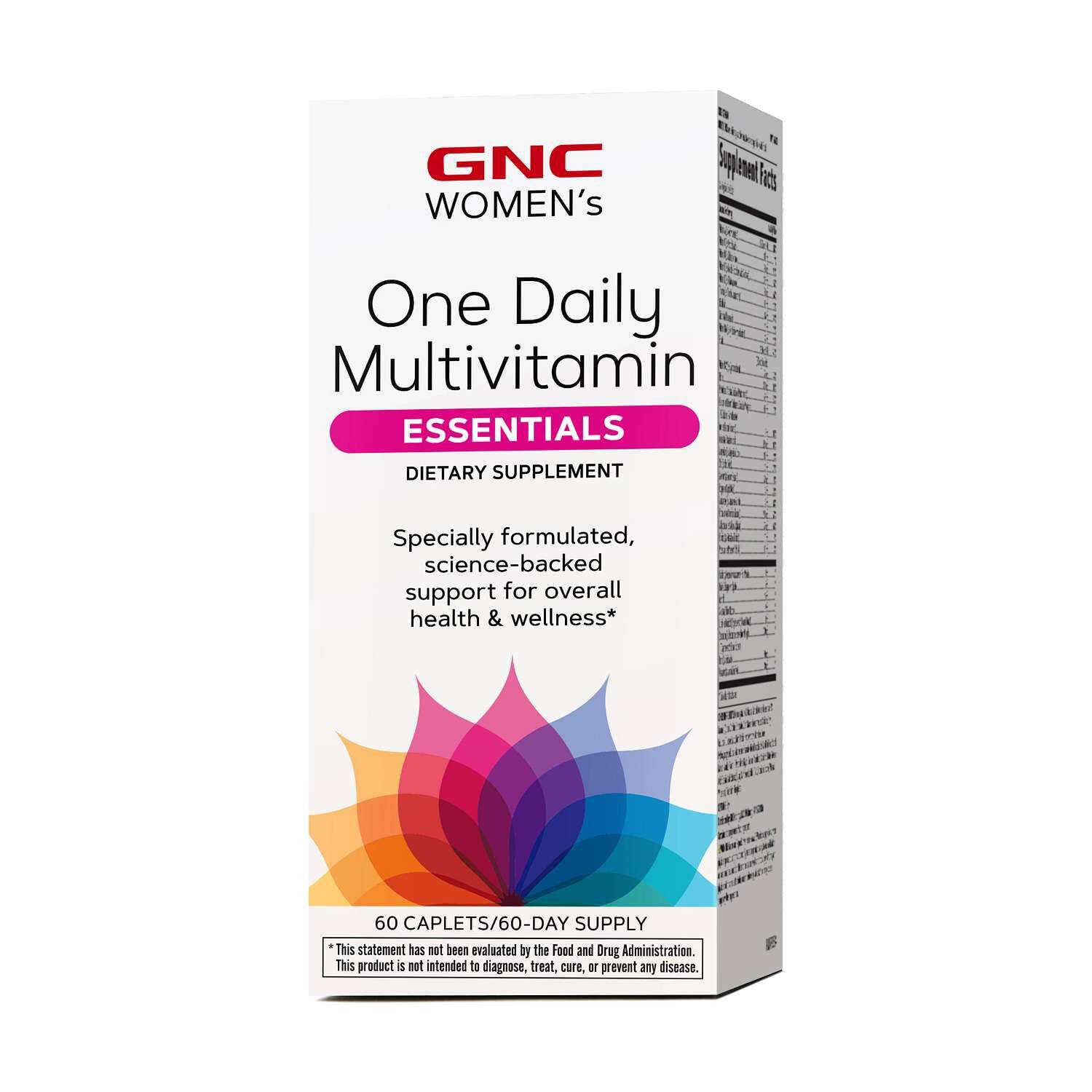 GNC Women's One Daily Multivitamin 60 Capsules back view
