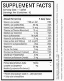 GNetX Multivitamins bottle side view showing ingredients