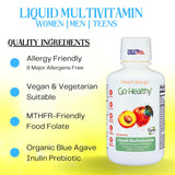 Go Healthy Natural Liquid Multivitamin 590g back view
