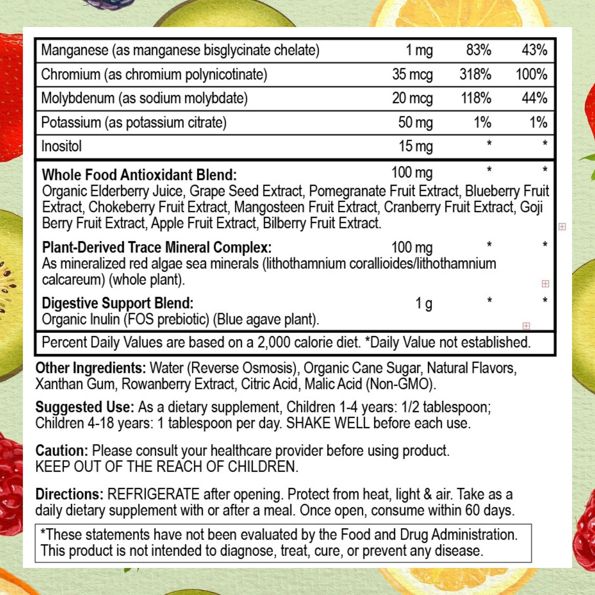 Go Healthy Natural Liquid Multivitamin for Kids 590g dosage spoon