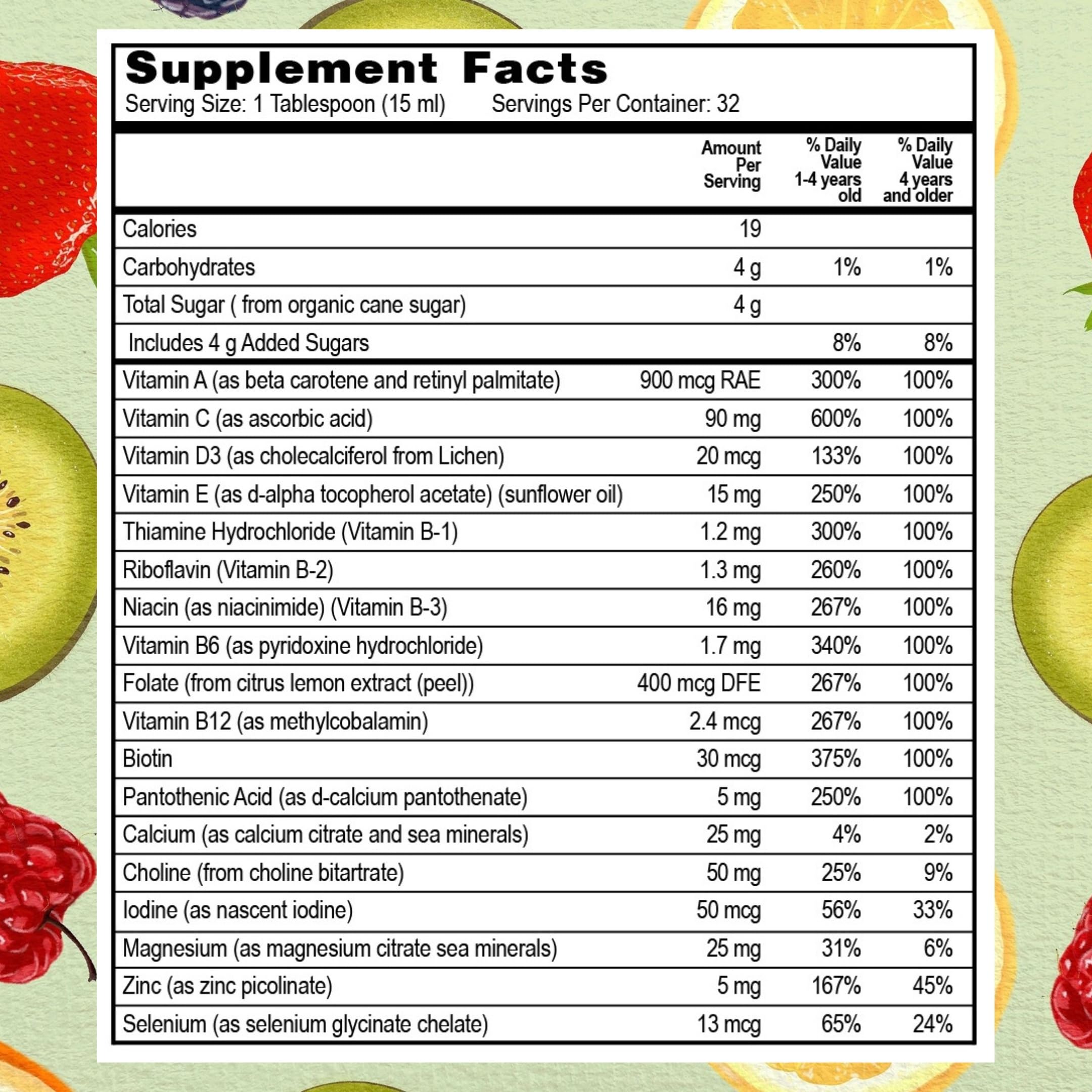 Go Healthy Natural Liquid Multivitamin for Kids 590g with fruit