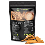 Go Nutra Cat's Claw Powder 227g on a wooden table