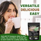 Go Nutra Dandelion Root Powder 227g mixed in hot water