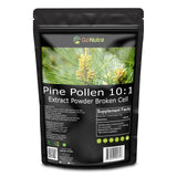 Go Nutra Pine Pollen Powder 170g front view with resealable pouch
