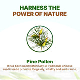 Go Nutra Pine Pollen Powder 170g in a bowl with a spoon