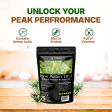 Go Nutra Pine Pollen Powder 170g side view showing ingredients