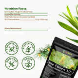 Go Nutra Pine Pollen Powder 454g in a bowl