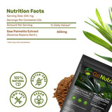 Go Nutra Saw Palmetto Extract Powder in a glass of water