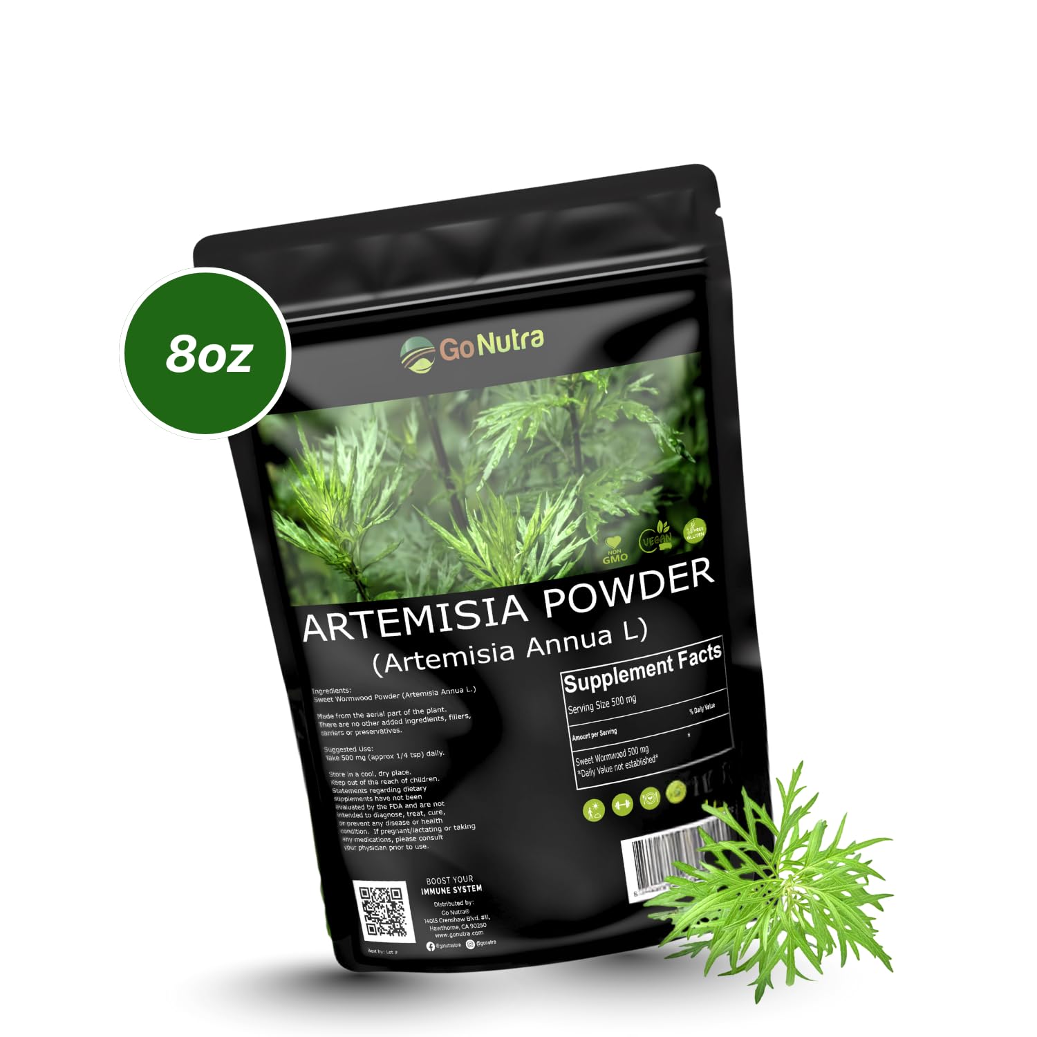 Go Nutra Sweet Wormwood Powder 240g with measuring spoon