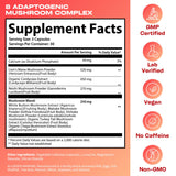 GOBIOTIX 8 Mushroom Complex Supplement displayed with other herbal supplements
