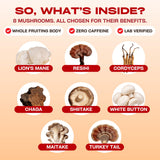 GOBIOTIX 8 Mushroom Complex Supplement lifestyle scene with a glass of water