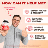 GOBIOTIX 8 Mushroom Complex Supplement packaging with ingredients listed