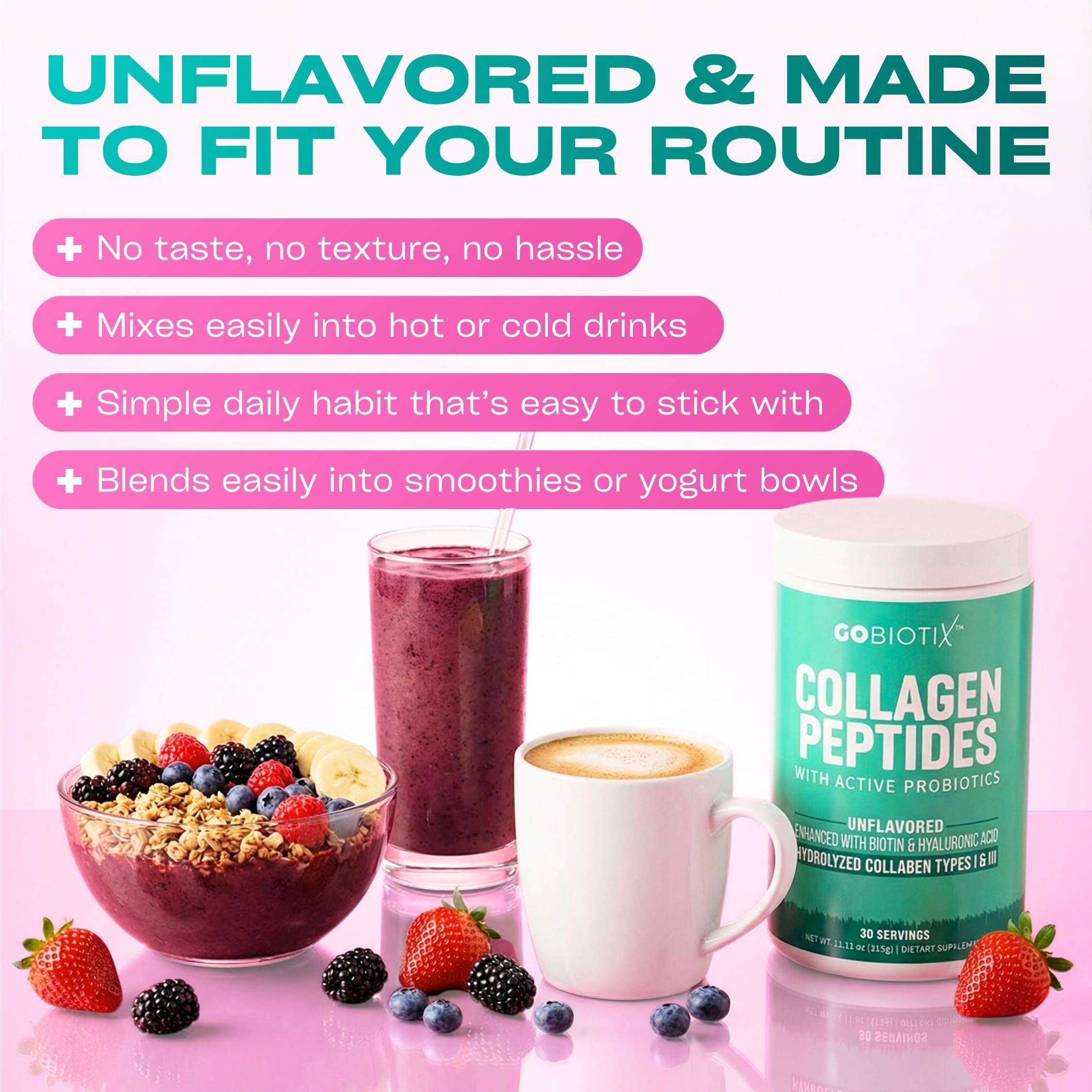 GOBIOTIX Collagen Peptides lifestyle shot