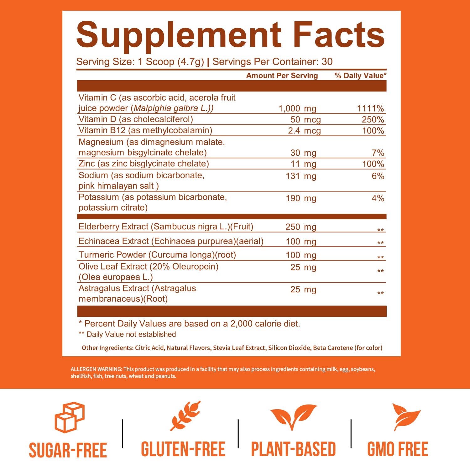 GOBIOTIX daily wellness Fizz Wellness support ingredients list on packaging