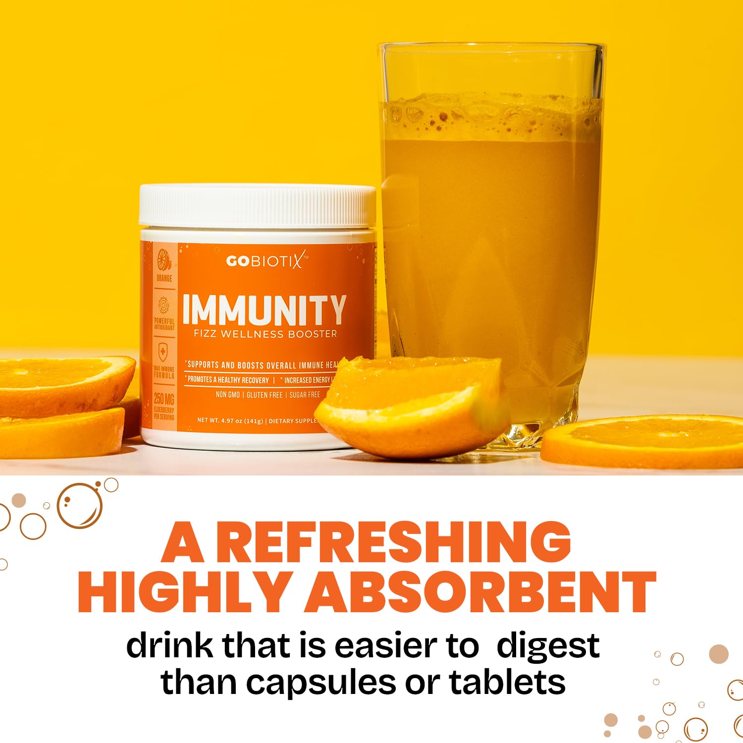 GOBIOTIX daily wellness Fizz Wellness support lifestyle scene with drink