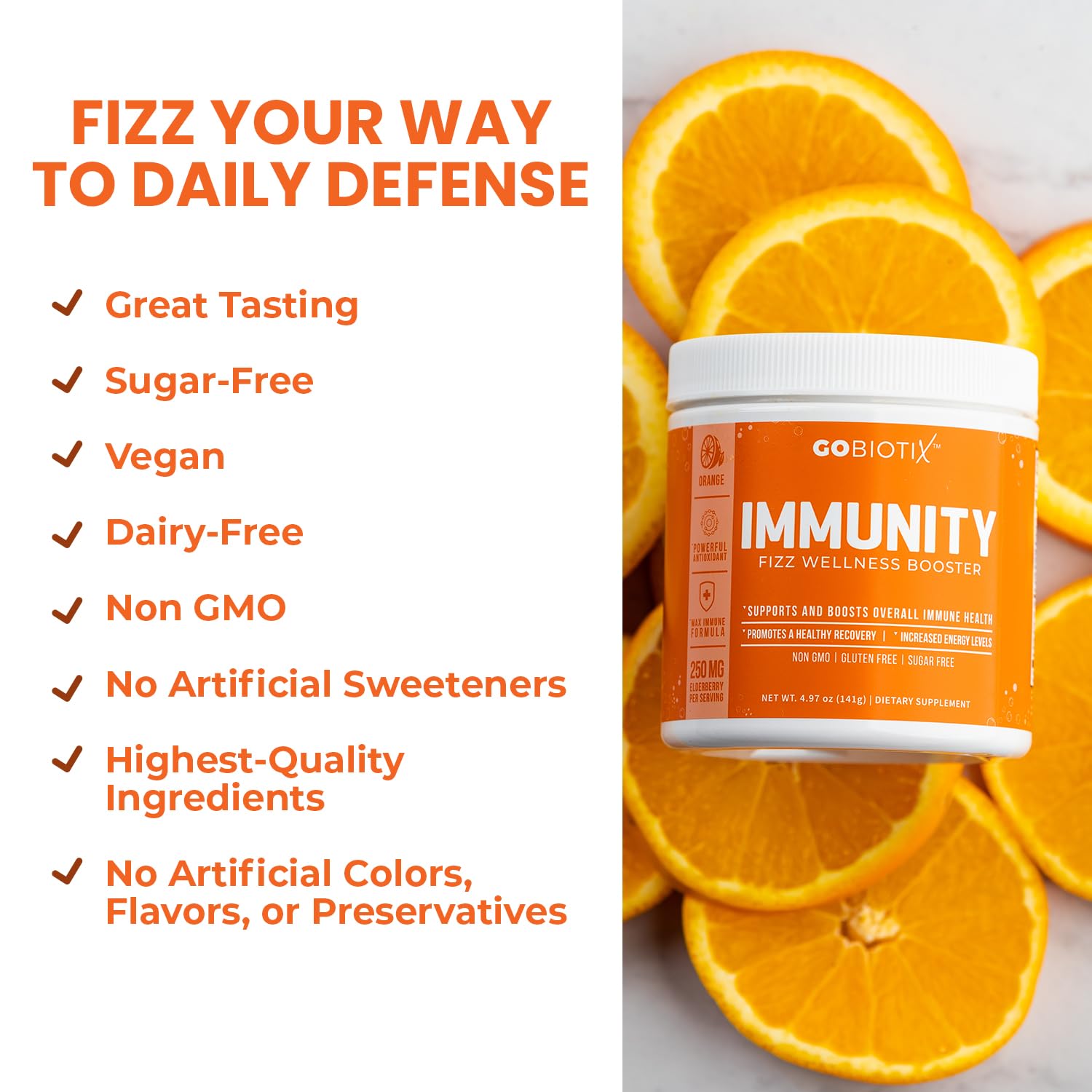 GOBIOTIX daily wellness Fizz Wellness support side view of packaging