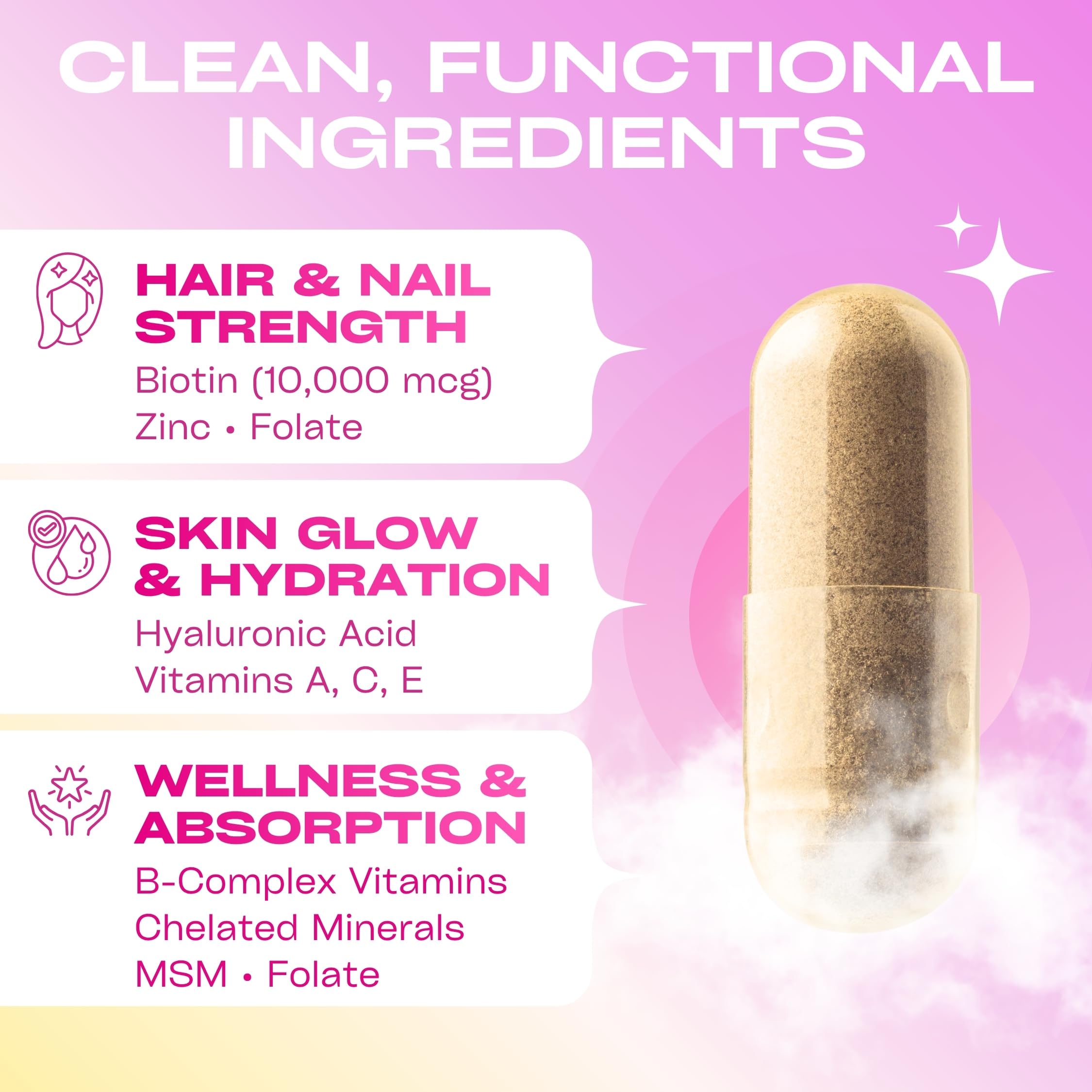 GOBIOTIX GLOW Biotin Supplement bottle side view