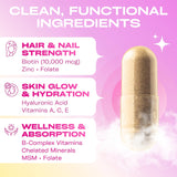 GOBIOTIX GLOW Biotin Supplement bottle side view