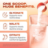 GOBIOTIX Magnesium Complex 6-in-1 Powder Peach Tea scoop with powder