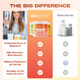 GOBIOTIX Magnesium Complex 6-in-1 Powder Peach Tea serving suggestion