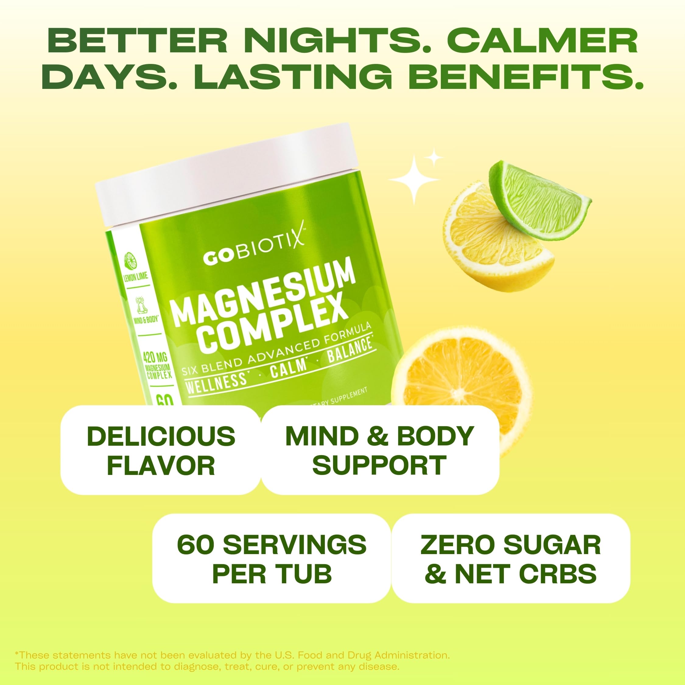 GOBIOTIX Magnesium Complex Powder in Lemon Lime flavour