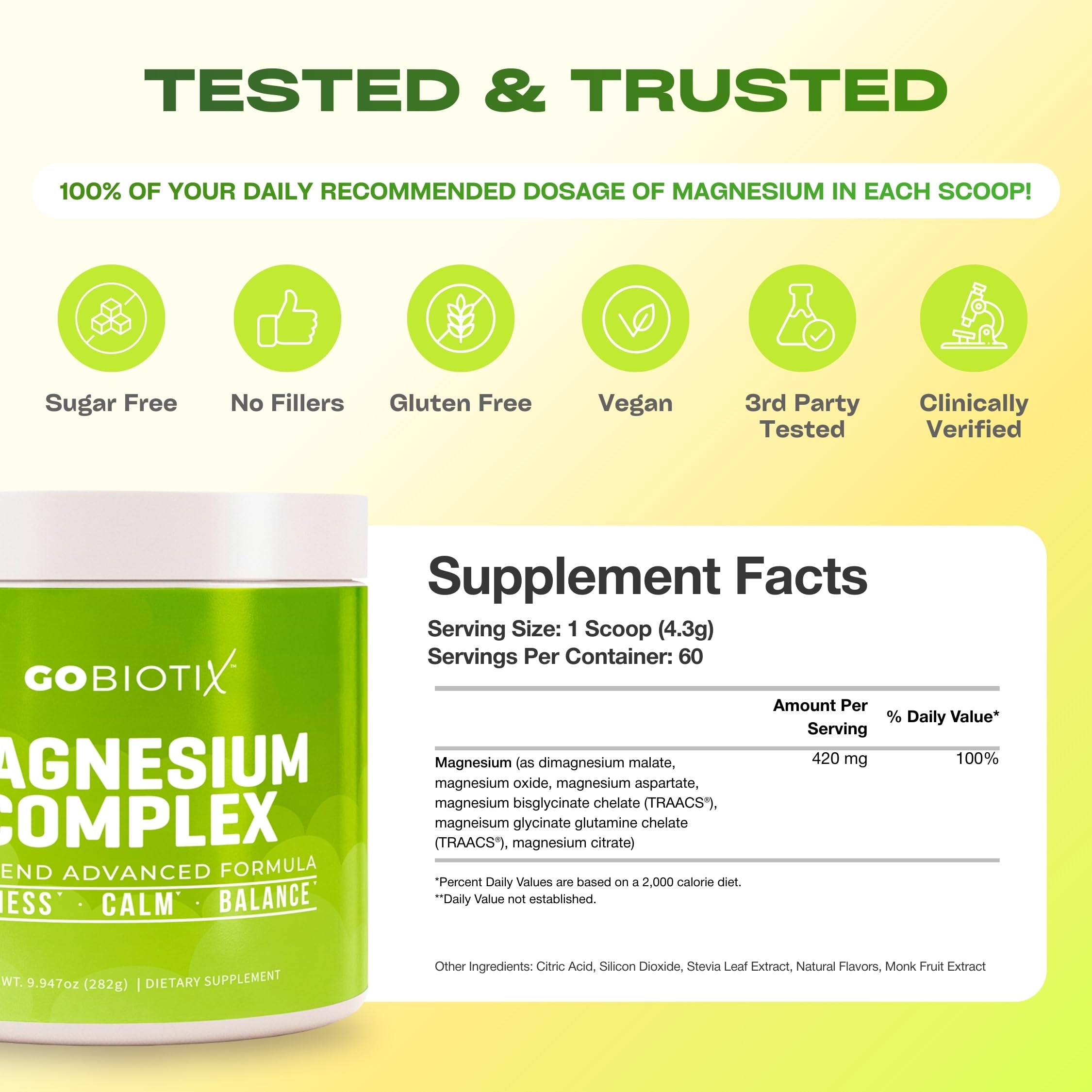 GOBIOTIX Magnesium Complex Powder serving suggestion