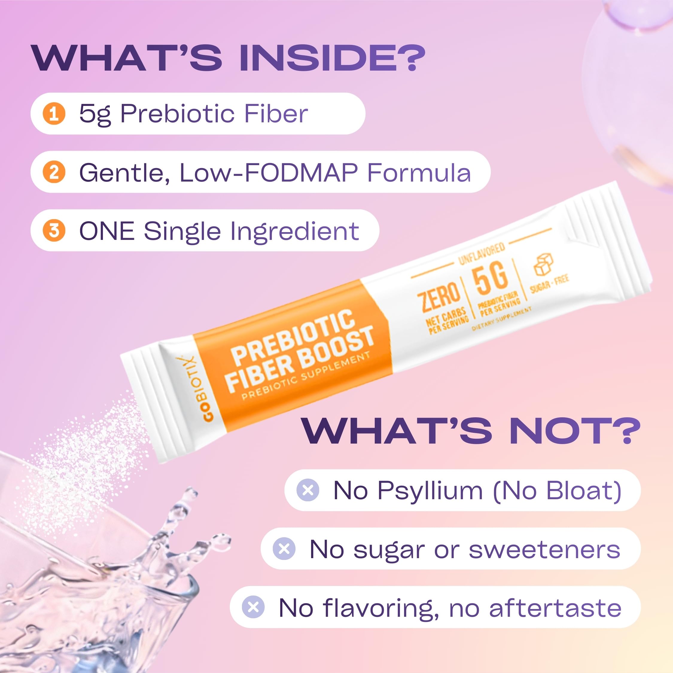GOBIOTIX Organic Plant-Based Fibre Powder in a smoothie