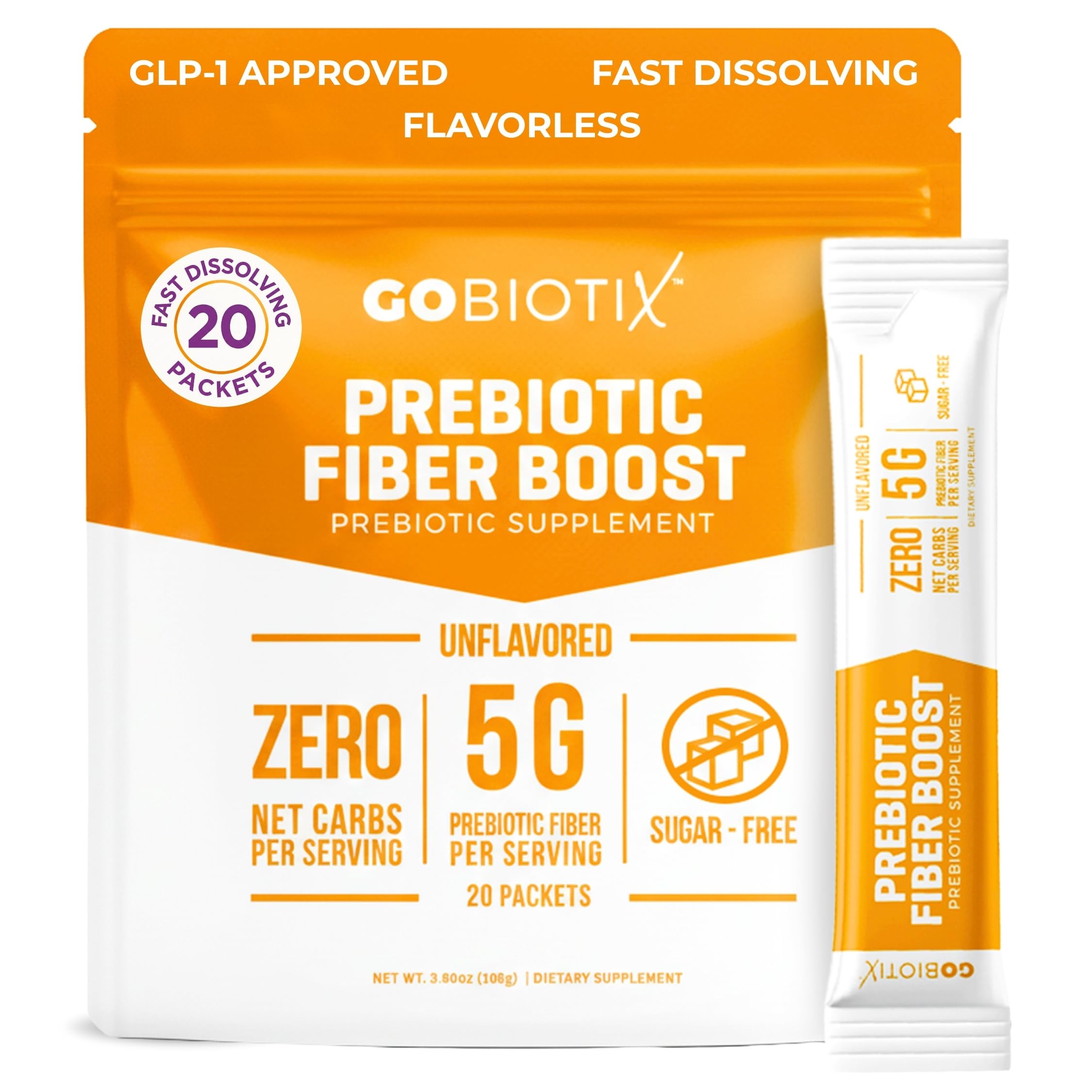 GOBIOTIX Organic Plant-Based Fibre Powder packaging front view