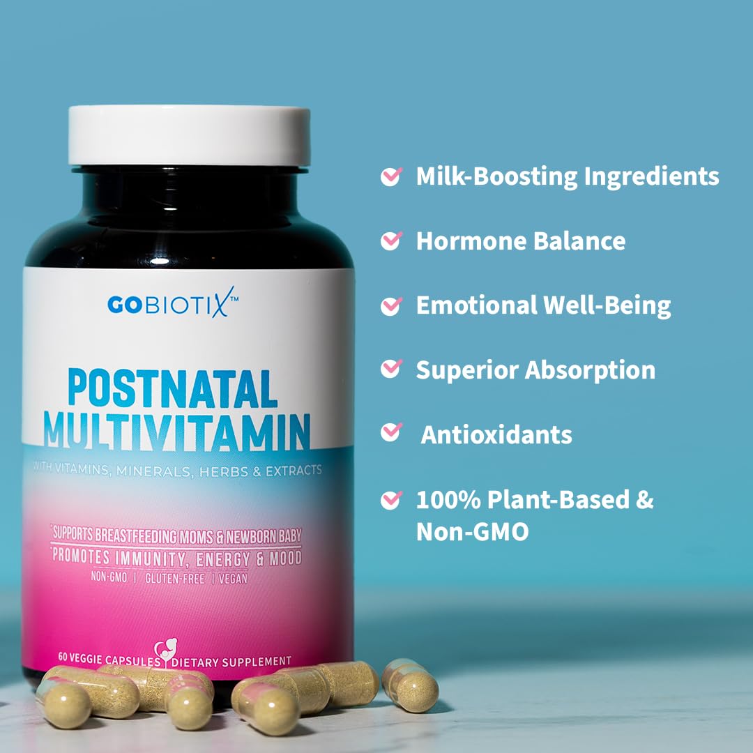 GOBIOTIX Postnatal Multivitamin capsules in a hand
