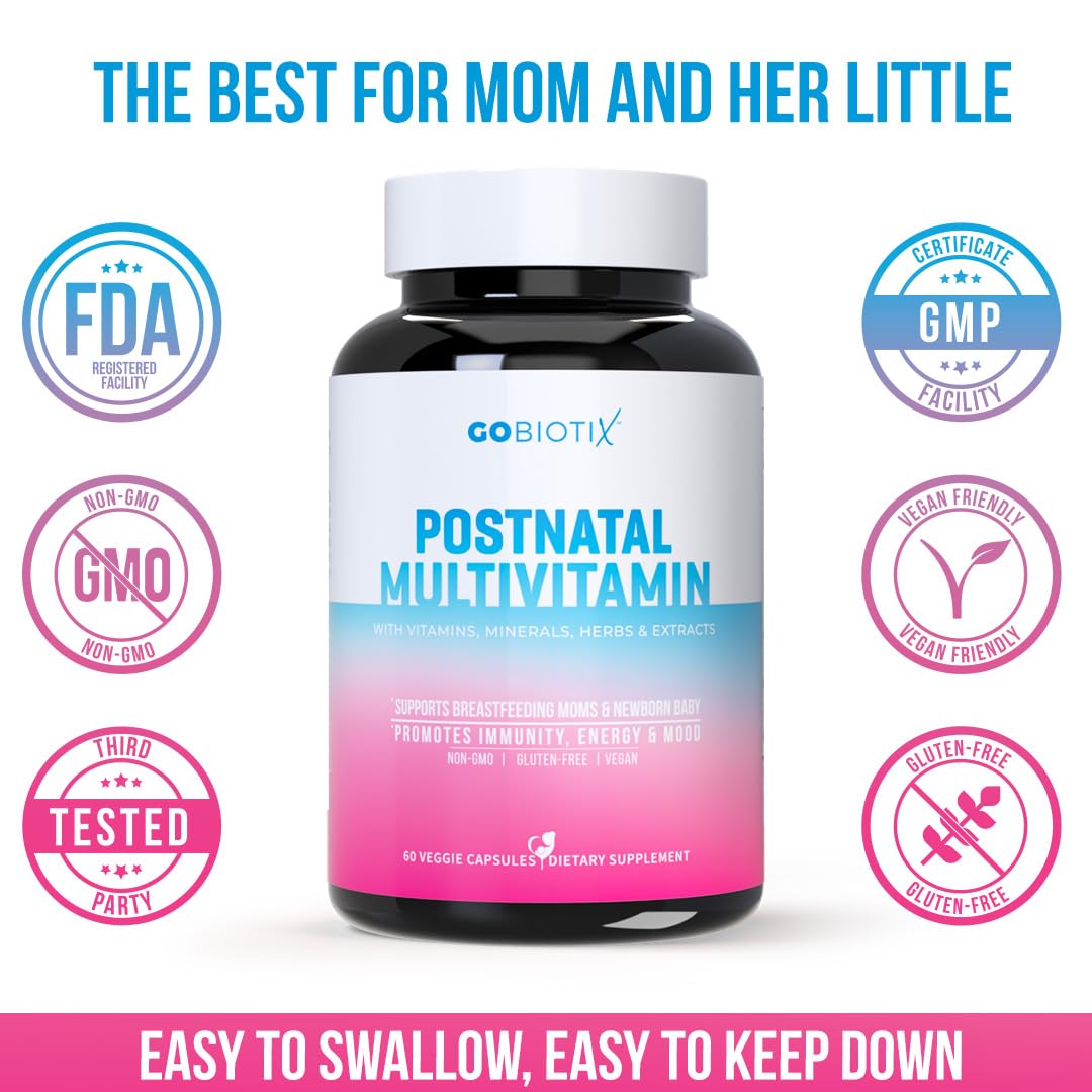 GOBIOTIX Postnatal Multivitamin on a kitchen counter