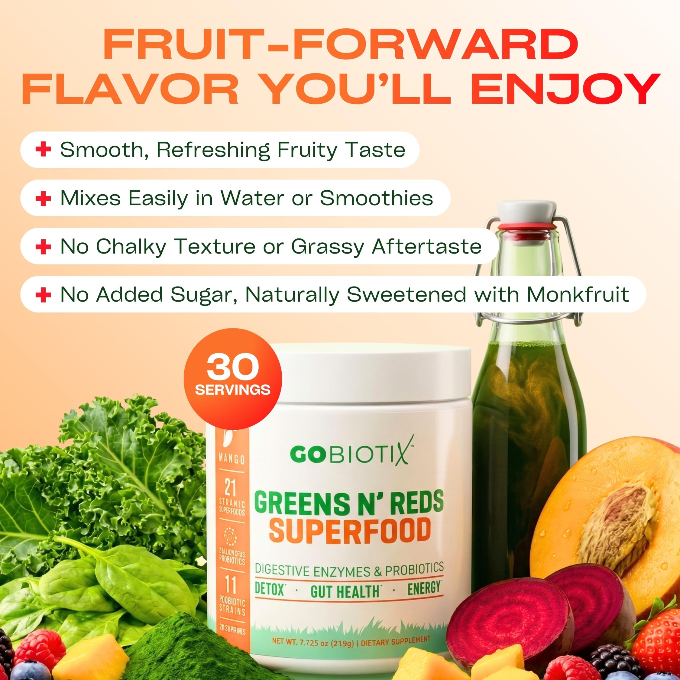 GOBIOTIX Spirulina Superfood Powder ingredients list