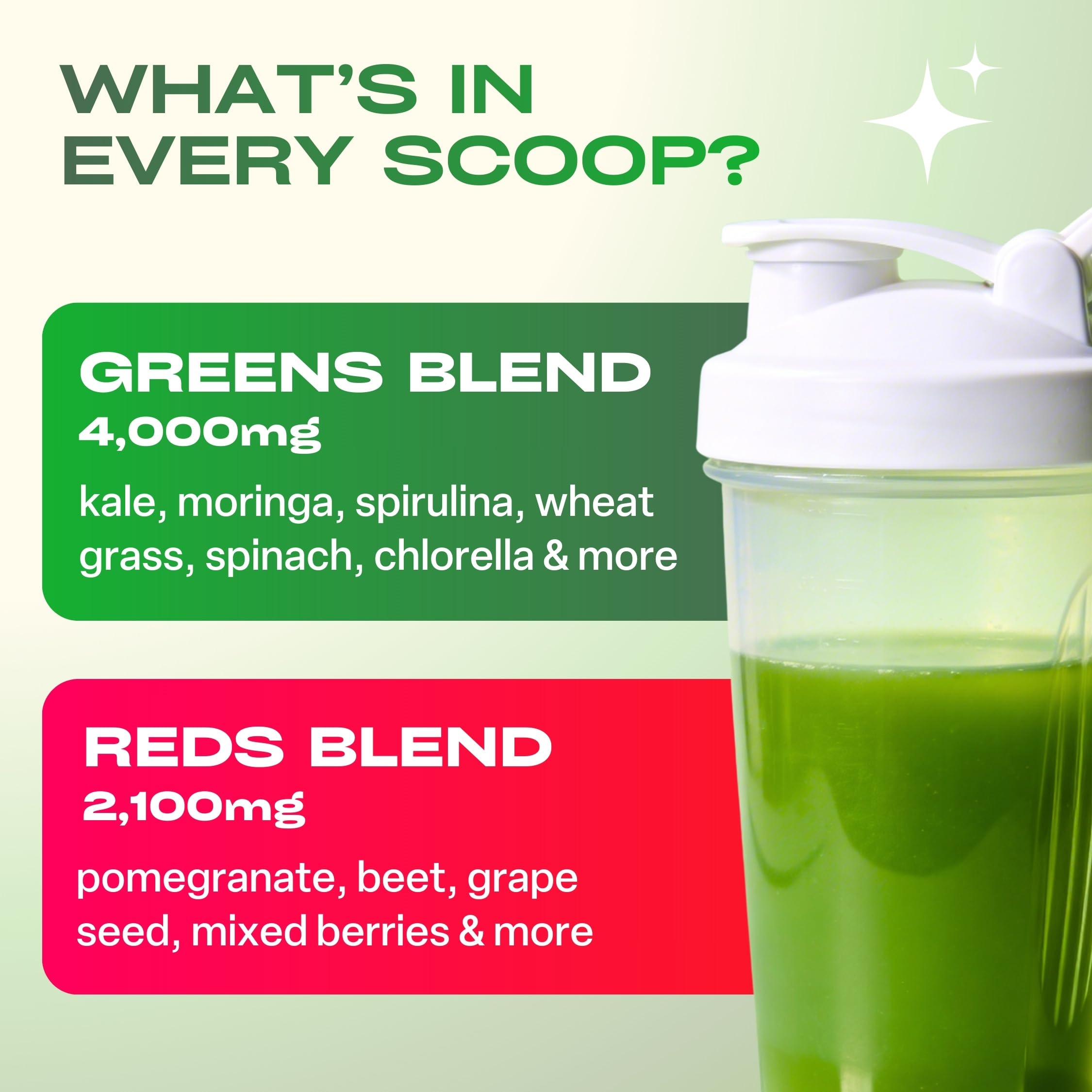 GOBIOTIX Super Greens Powder mixed in a glass of water