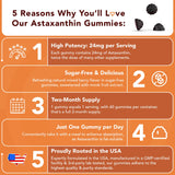 GOJOY NATURALS Astaxanthin Gummies back view showing ingredients