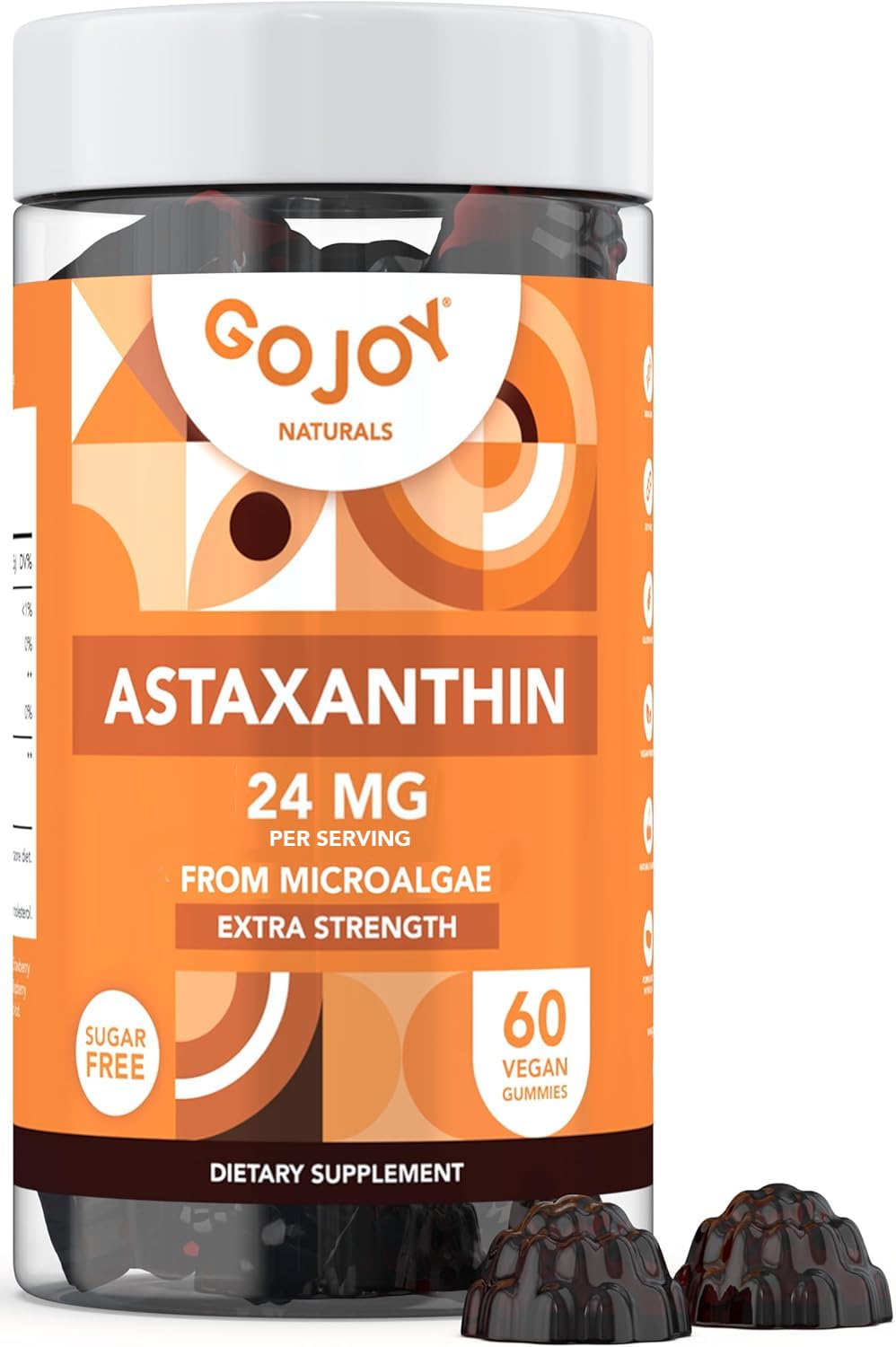GOJOY NATURALS Astaxanthin Gummies front view with mixed berry flavour