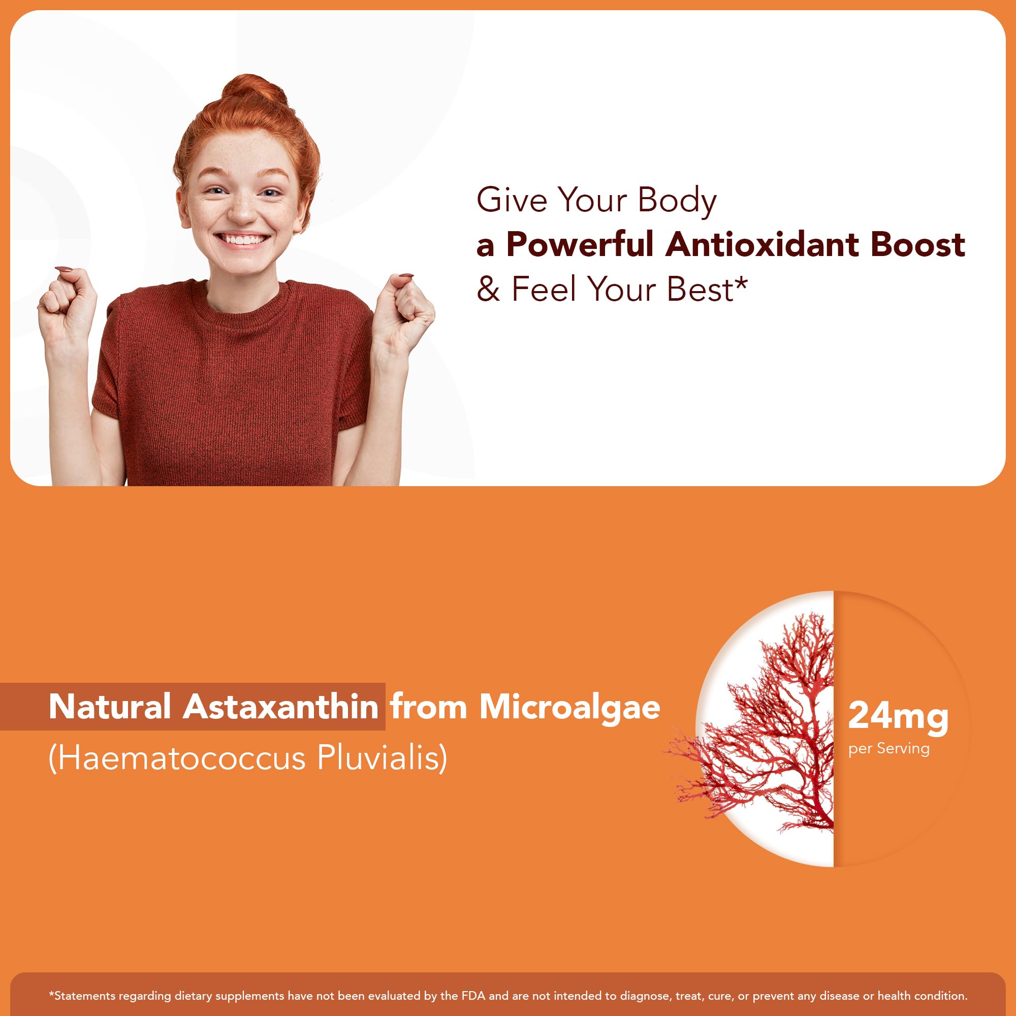 GOJOY NATURALS Astaxanthin Gummies on a wooden table