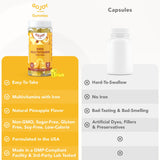 GOJOY NATURALS Iron Gummies for Kids displayed with other vitamins