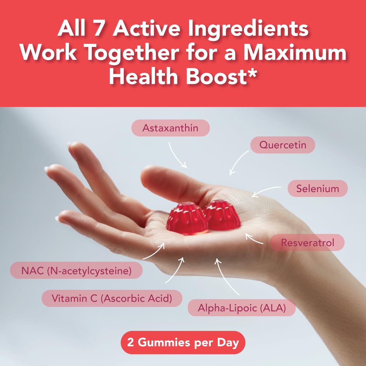 GOJOY NATURALS NACsentials gummies on a wooden table