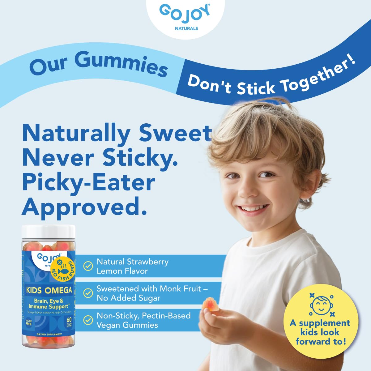 GOJOY NATURALS Omega-3 Gummies for Kids ingredients list